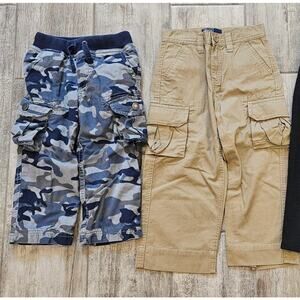 Hanna‎ Andersson Polo Ralph Lauren Boys Cargo Pants Size 3 Lot of 2 Camo Khaki